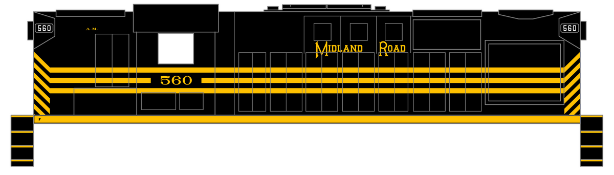 Allegheny Midland ALCO Diesel Locomotive Yellow
