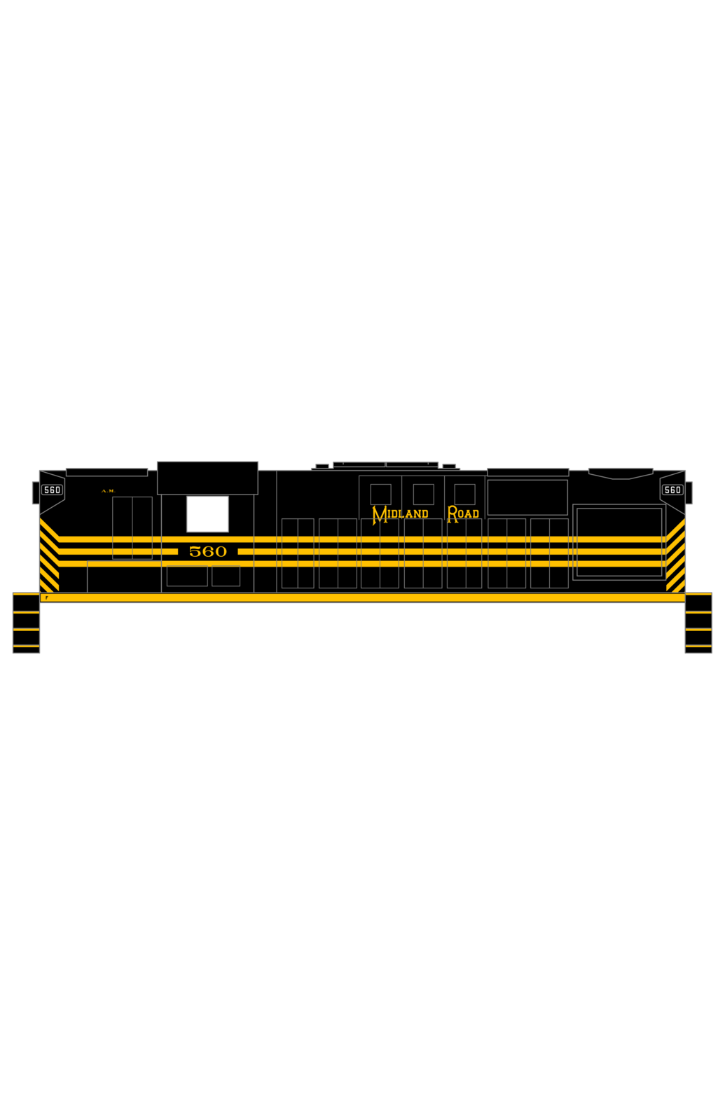 Allegheny Midland ALCO Diesel Locomotive Yellow