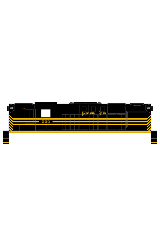 Allegheny Midland ALCO Diesel Locomotive Yellow