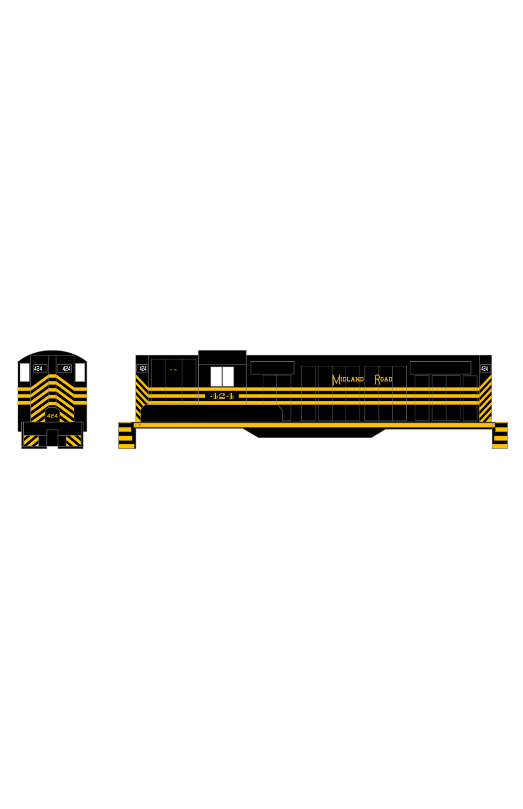 Allegheny Midland EMD Diesel Locomotive Yellow