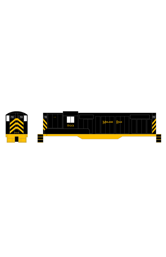 Allegheny Midland Diesel Locomotive Yellow Simplified Scheme