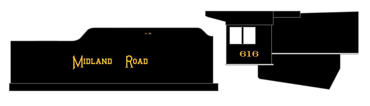 Allegheny Midland Steam Locomotive Yellow