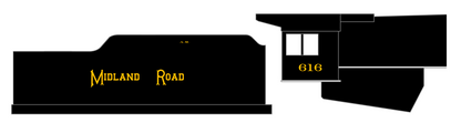 Allegheny Midland Steam Locomotive Yellow