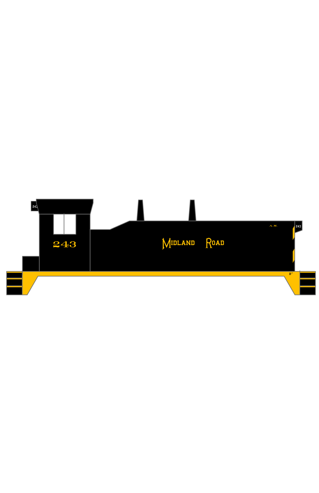 Allegheny Midland Diesel Switcher Yellow