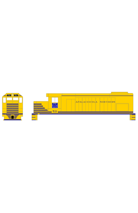 Apalachicola Northern EMD GP15-T Locomotive Blue Port St Joe Route