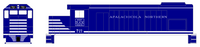 Apalachicola Northern EMD GP15-T Locomotive White Port St Joe Route - Decal