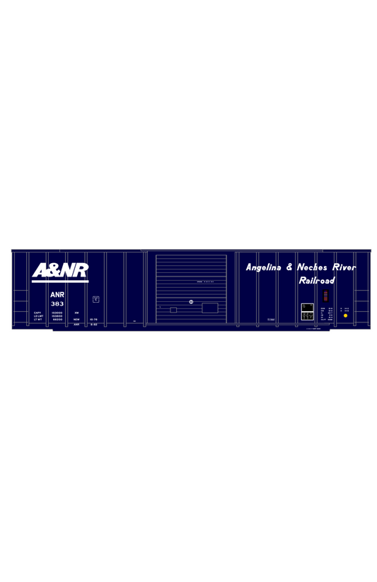 Angelina and Neches River 50 Ft Ribbed Boxcar White