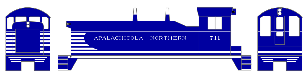Apalachicola Northern Switcher Diesel Locomotive White Port St Joe Route