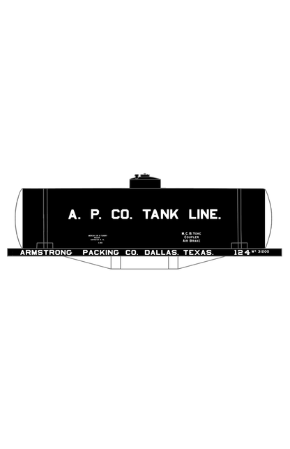 Armstrong Packing Early Tank Car White Dallas Texas