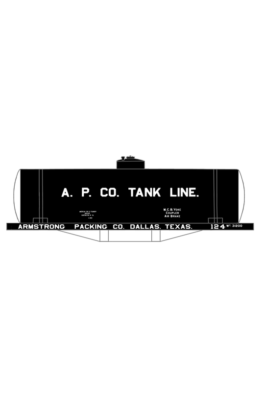 Armstrong Packing Early Tank Car White Dallas Texas