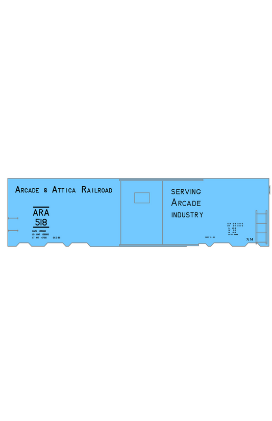 Arcade and Attica 40 Ft Boxcar Black