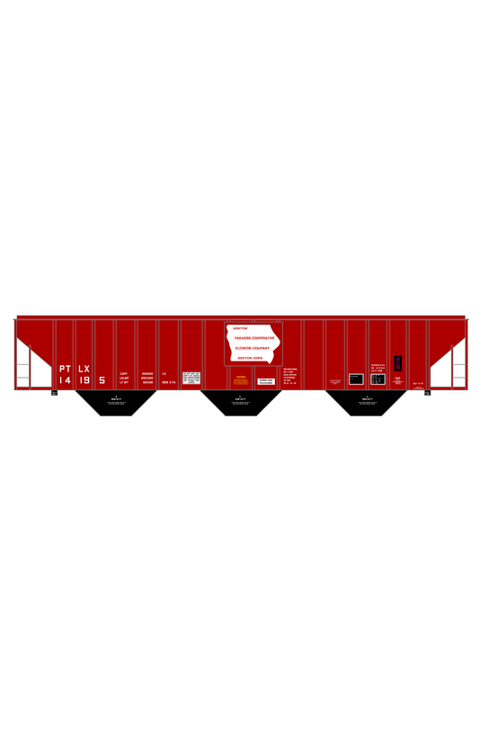 Ashton Iowa Cooperative Elevator PS2-CD Covered Hopper White