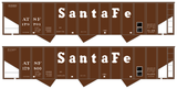Santa Fe 3420 Cu Ft Hopper Car White  - Decal