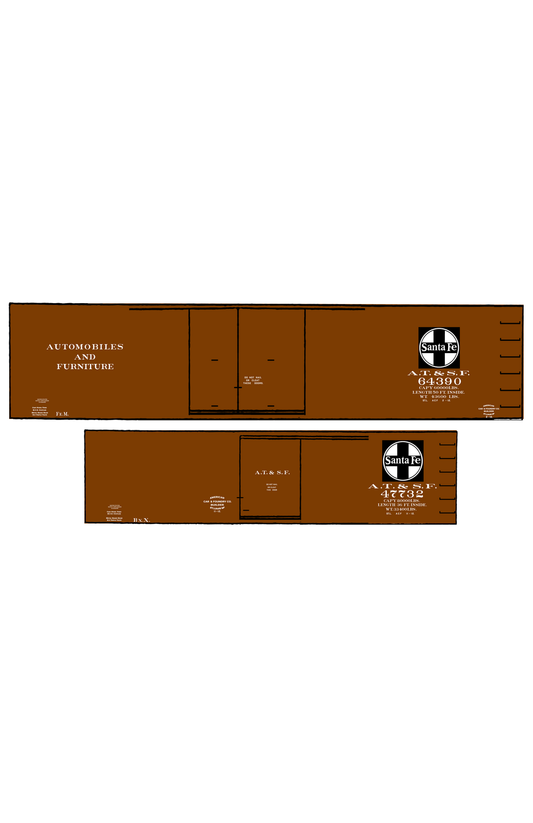 Santa Fe 36 Ft and 50 Ft Wood Boxcar White