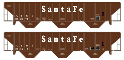 Santa Fe 4750 Cu Ft PS-2CD Covered Hopper White  - Decal
