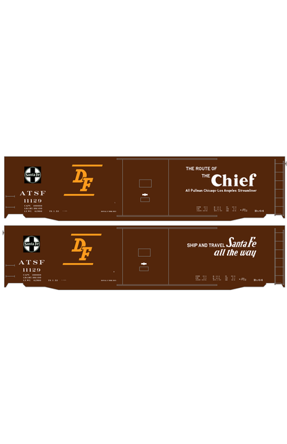 Santa Fe 50 Ft DF Boxcar White and Orange Chief
