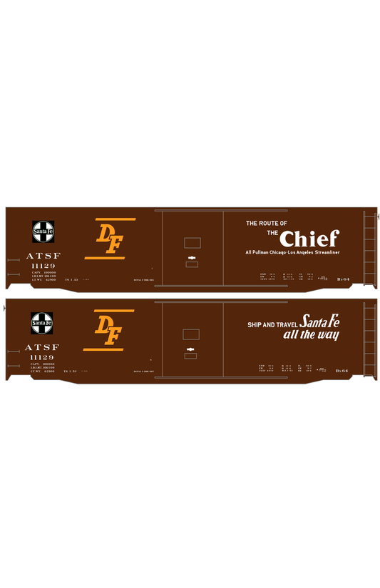 Santa Fe 50 Ft DF Boxcar White and Orange Chief