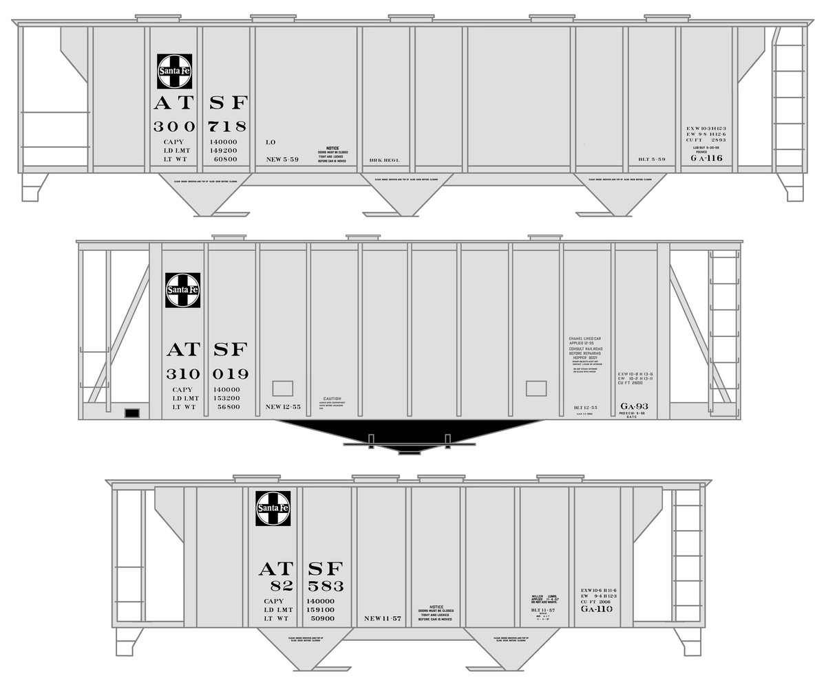 Santa Fe Covered Hopper Black