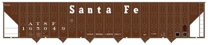 Santa Fe Jumbo Woodchip Hopper White  - Decal
