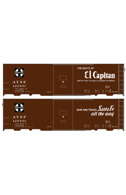 Santa Fe 40 Ft Single Door Boxcar White El Capitan