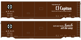 Santa Fe 50 Ft Double Door Boxcar White El Capitan - Decal