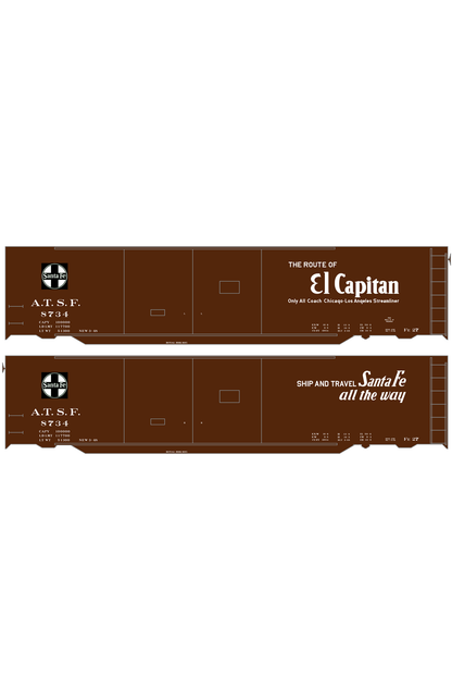 Santa Fe 50 Ft Double Door Boxcar White El Capitan