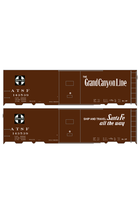 Santa Fe 40 Ft Single Door Boxcar White Grand Canyon