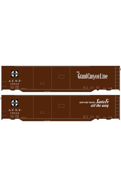 Santa Fe 50 Ft Double Door Boxcar White Grand Canyon