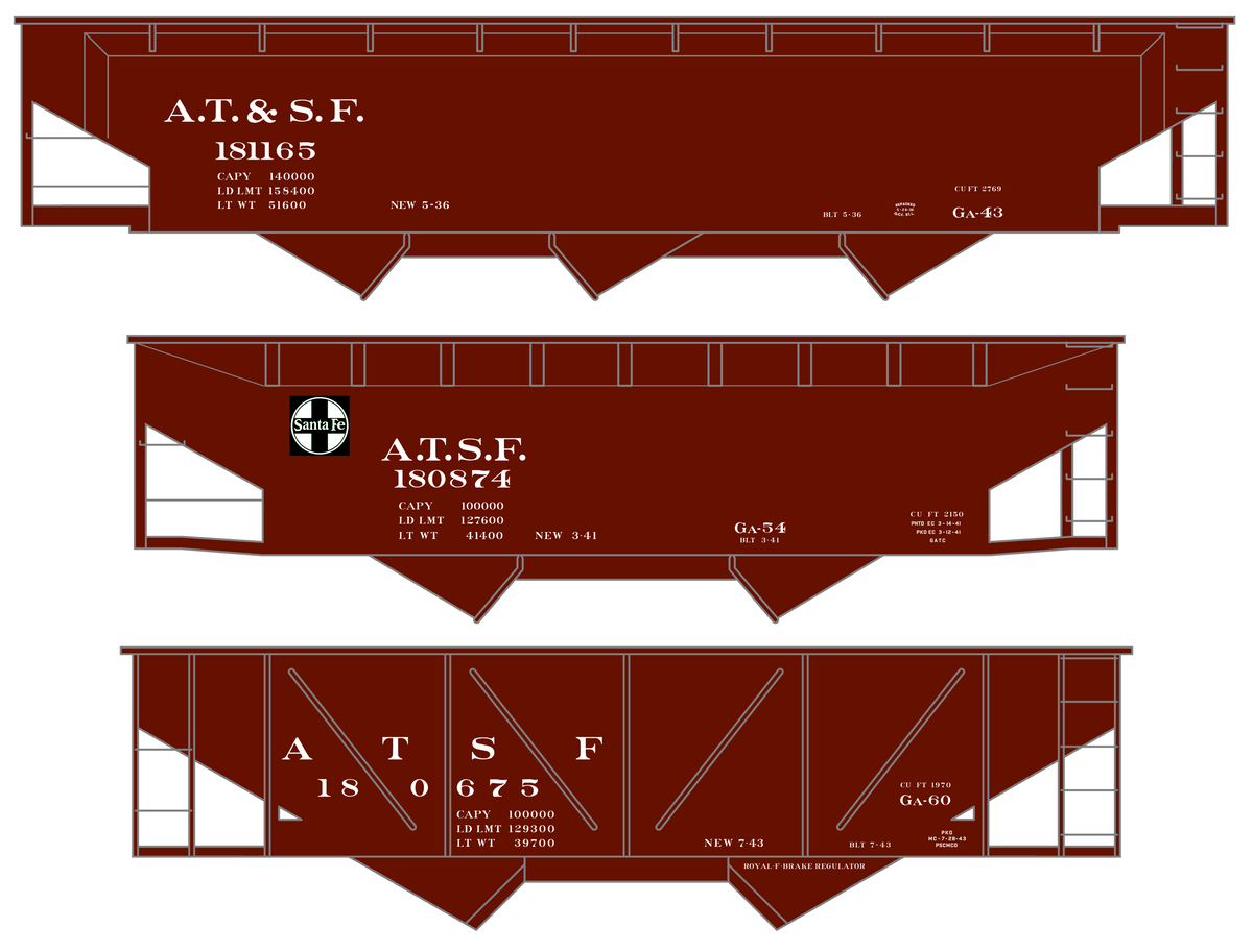 Santa Fe Hopper Car White