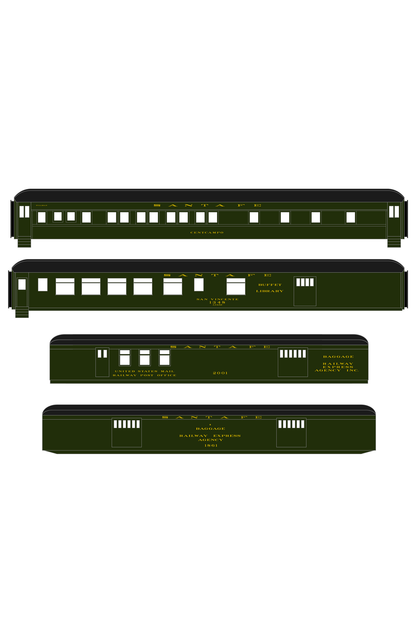 Santa Fe Heavyweight Passenger Cars Bronze Gold #1