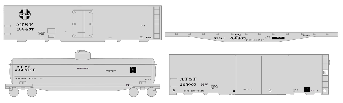 Santa Fe MOW Maintenance Of Way Car Black