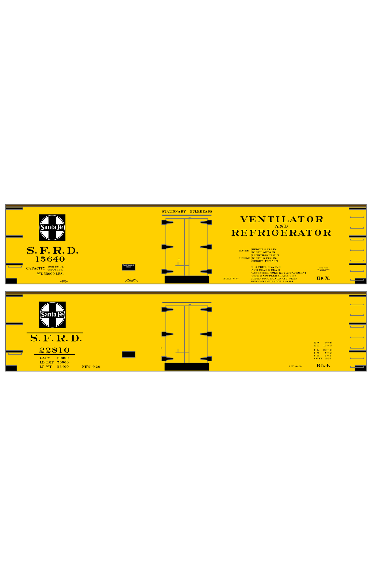 Santa Fe Steam Era Wood Reefer Black