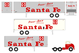 Santa Fe Semi Trailer Red  - Decal