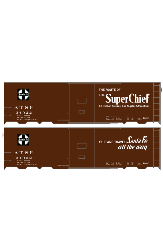 Santa Fe 40 Ft Single Door Boxcar White Super Chief