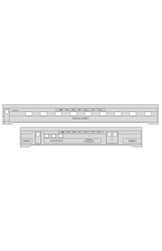 Santa Fe Streamlined Passenger Cars Black #1