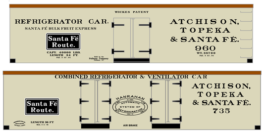 Santa Fe Wickes / Hanrahan Ice Reefer Black and White Soap Bar Herald