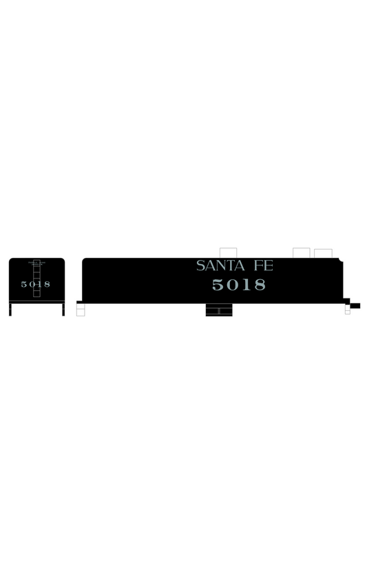 Santa Fe Steam Locomotive Metallic Silver