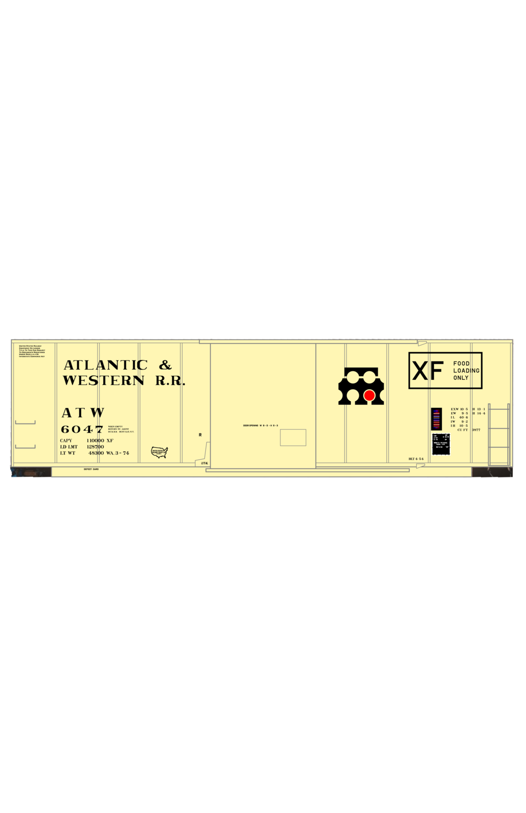 Atlantic and Western 40 Ft Boxcar Black
