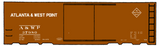 Atlanta and West Point 40 Ft Boxcar White A&WP