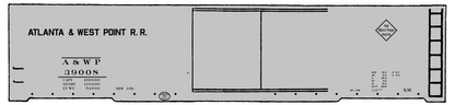 Atlanta and West Point 50 Ft Boxcar Black A&WP