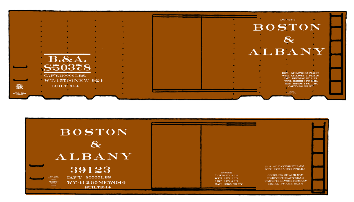 Boston and Albany 36 Or 40 Ft Boxcar White