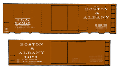 Boston and Albany 36 Or 40 Ft Boxcar White
