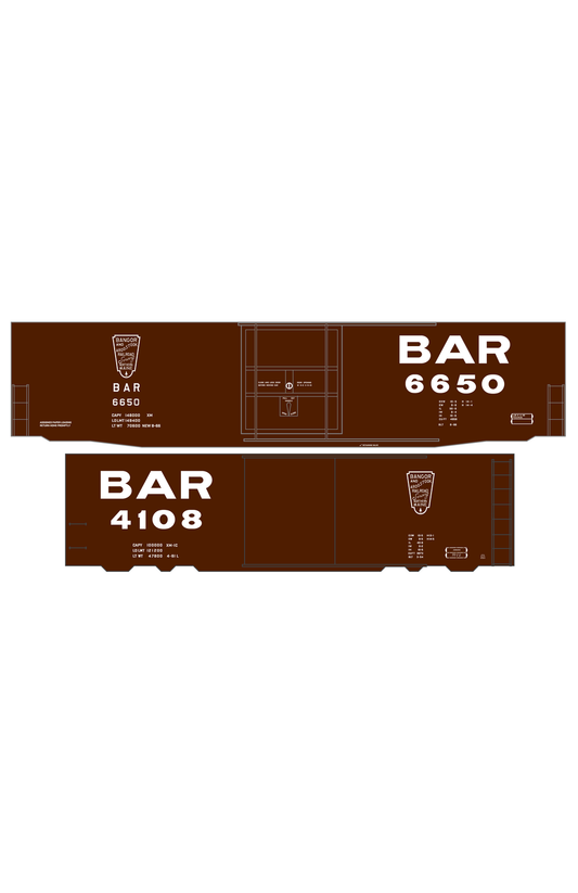 Bangor and Aroostook 40 Ft Boxcar White