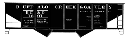 Buffalo Creek and Gauley Twin Hopper Car White