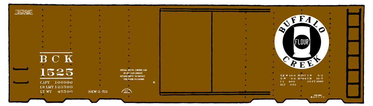 Buffalo Creek 40 Ft Boxcar White