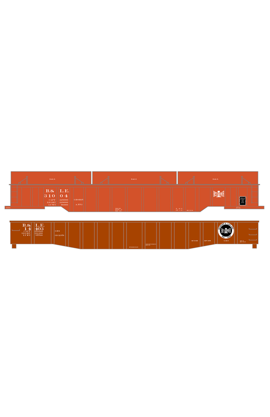 Bessemer and Lake Erie 52 Ft Gondola White B&LE