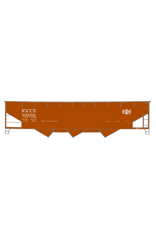 Bessemer and Lake Erie Triple Hopper White B&LE