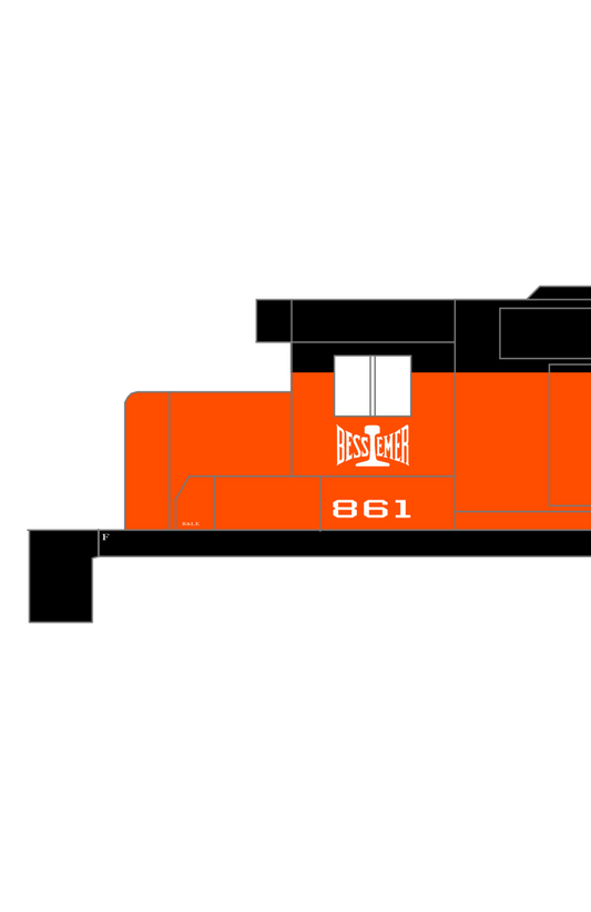 Bessemer and Lake Erie Diesel Locomotive White