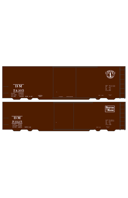 Boston and Maine 40 Ft Boxcar White