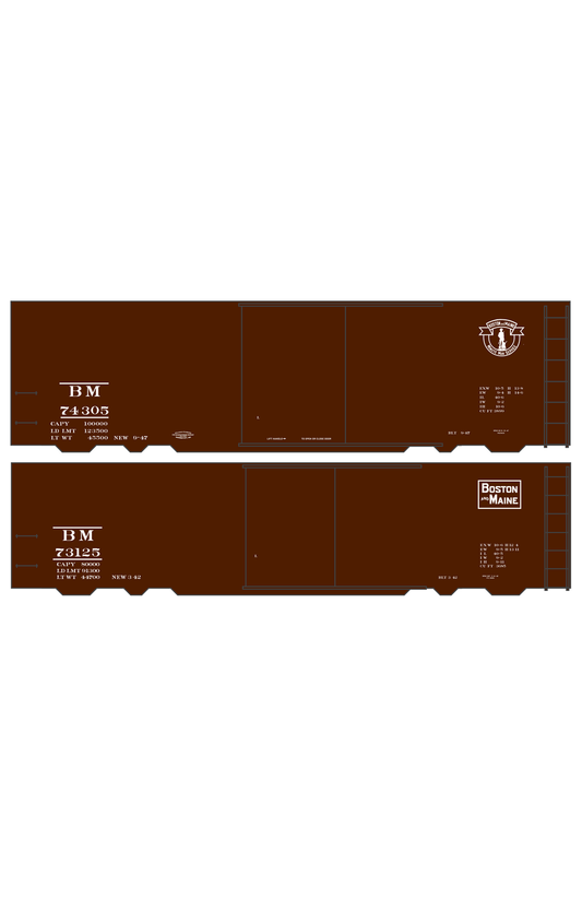 Boston and Maine 40 Ft Boxcar White